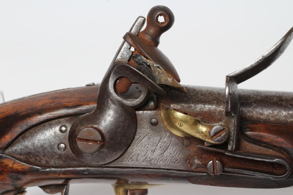 A FRENCH MILITARY FLINTLOCK HOLSTER PISTOL Image