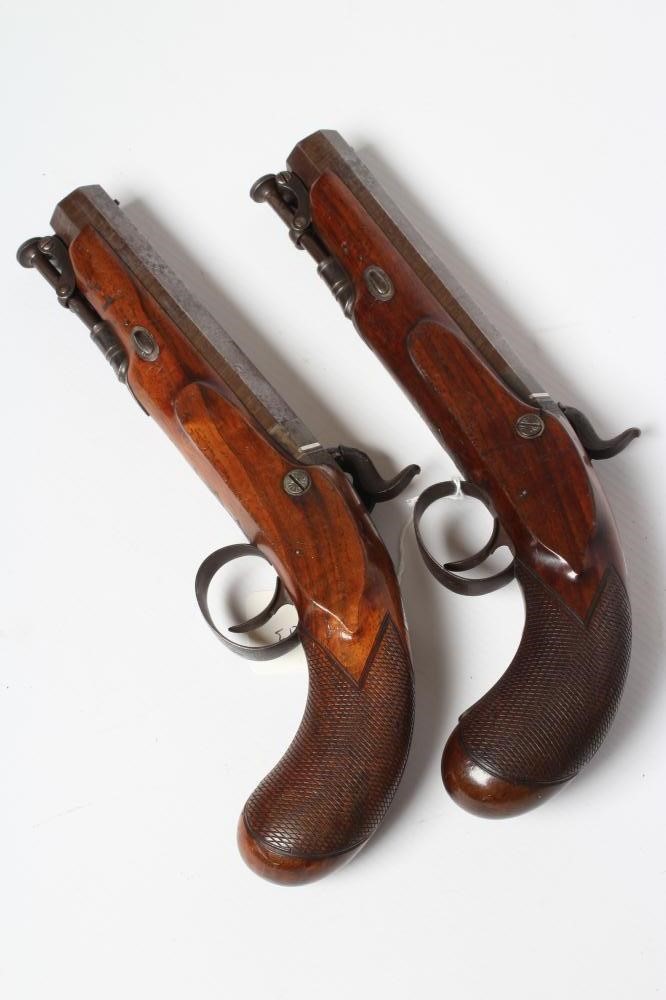 A PAIR OF PERCUSSION 15 BORE PISTOLS by Staudenmayer Image