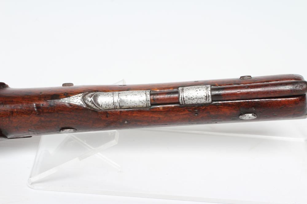 A 16 BORE FLINTLOCK PISTOL by Clarke Image