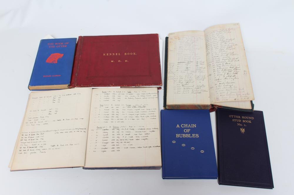 THREE HAND WRITTEN LOG BOOKS by Captain William Coates Thompson of the Wharfedale Otterhounds Image