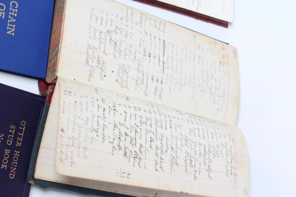 THREE HAND WRITTEN LOG BOOKS by Captain William Coates Thompson of the Wharfedale Otterhounds Image