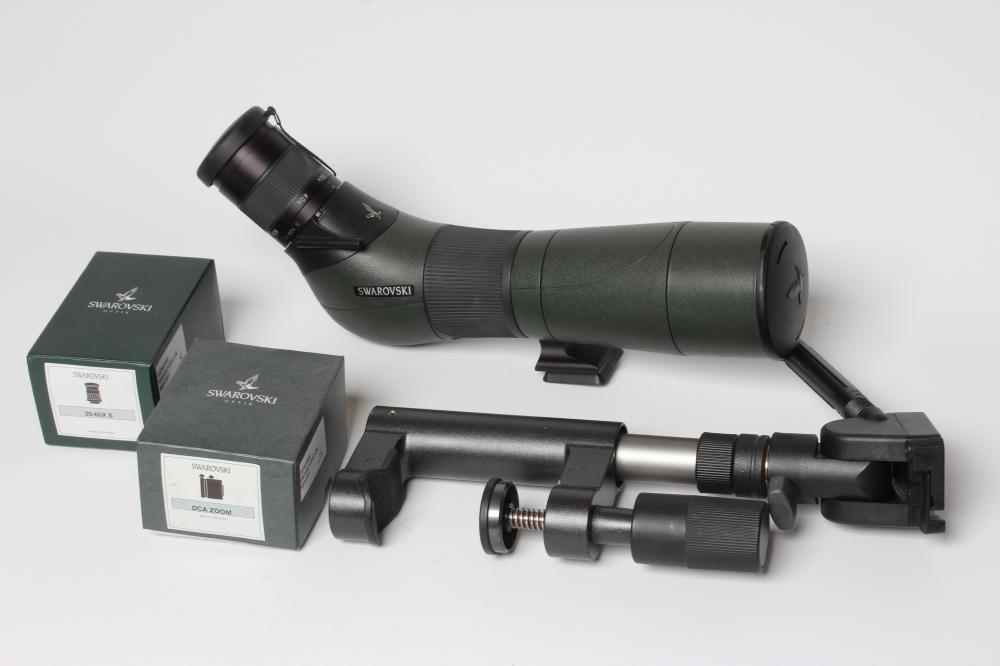 SWAROVSKI ATS 65 HD SPOTTING SCOPE with two eye pieces, DCA zoom fixture, padded strapping and table Image