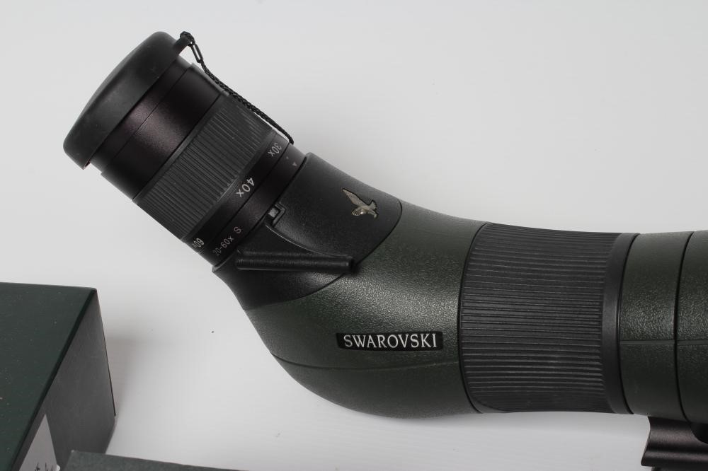 SWAROVSKI ATS 65 HD SPOTTING SCOPE with two eye pieces, DCA zoom fixture, padded strapping and table Image