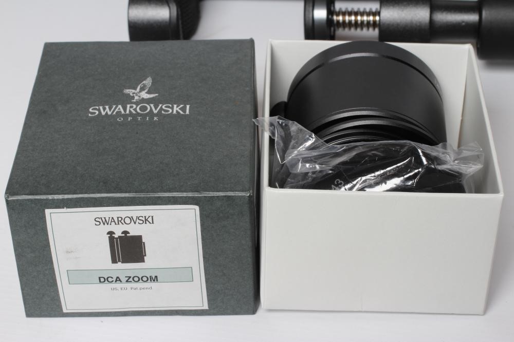 SWAROVSKI ATS 65 HD SPOTTING SCOPE with two eye pieces, DCA zoom fixture, padded strapping and table Image