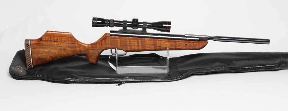 A THEOBEN .22 AIR RIFLE, with 13 1/2" barrel including compensator, H.E. System, automatic safety, Image