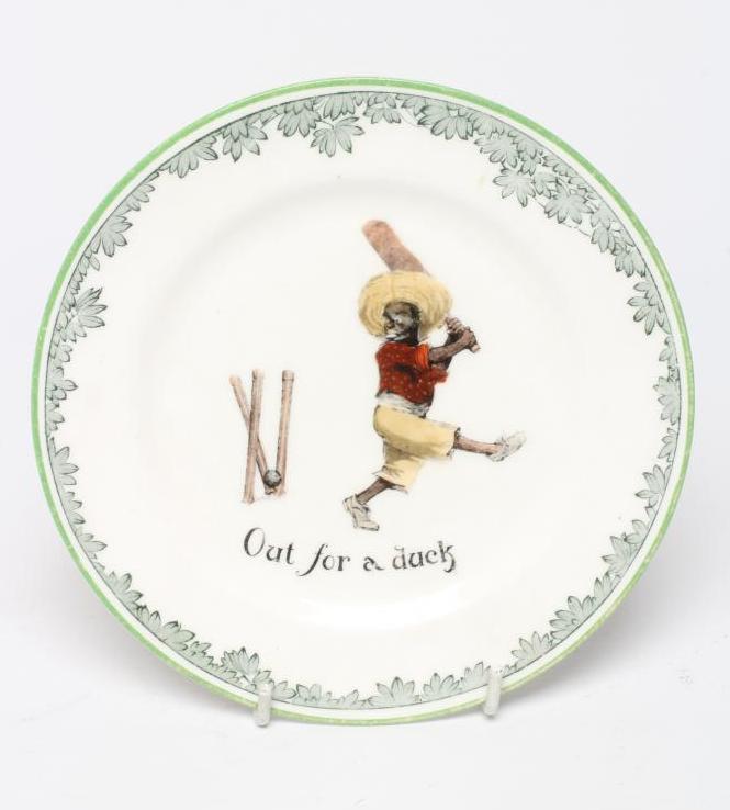 A ROYAL DOULTON CHINA SERIES WARE ALL BLACKS CRICKETER'S TEA PLATE Image