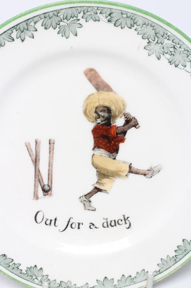 A ROYAL DOULTON CHINA SERIES WARE ALL BLACKS CRICKETER'S TEA PLATE Image