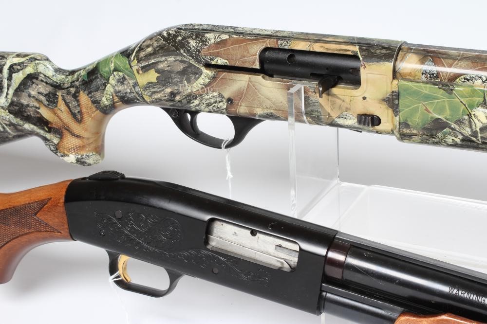 TWO SINGLE BARRELLED 12 BORE SHOTGUNS Image