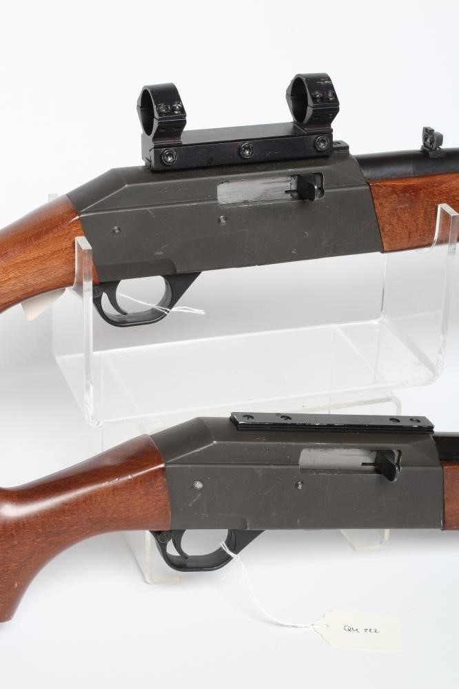 TWO SABATTI .22LR SEMI-AUTOMATIC RIFLES with 17 3/4" screw cut barrels, iron sights, Ruger type Image