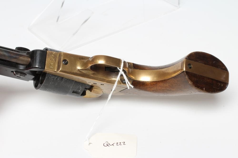 A WIKE RIGARMI NAVY PERCUSSION .44 REVOLVER with 7 1/2" barrel, cylinder etched with naval scene and Image