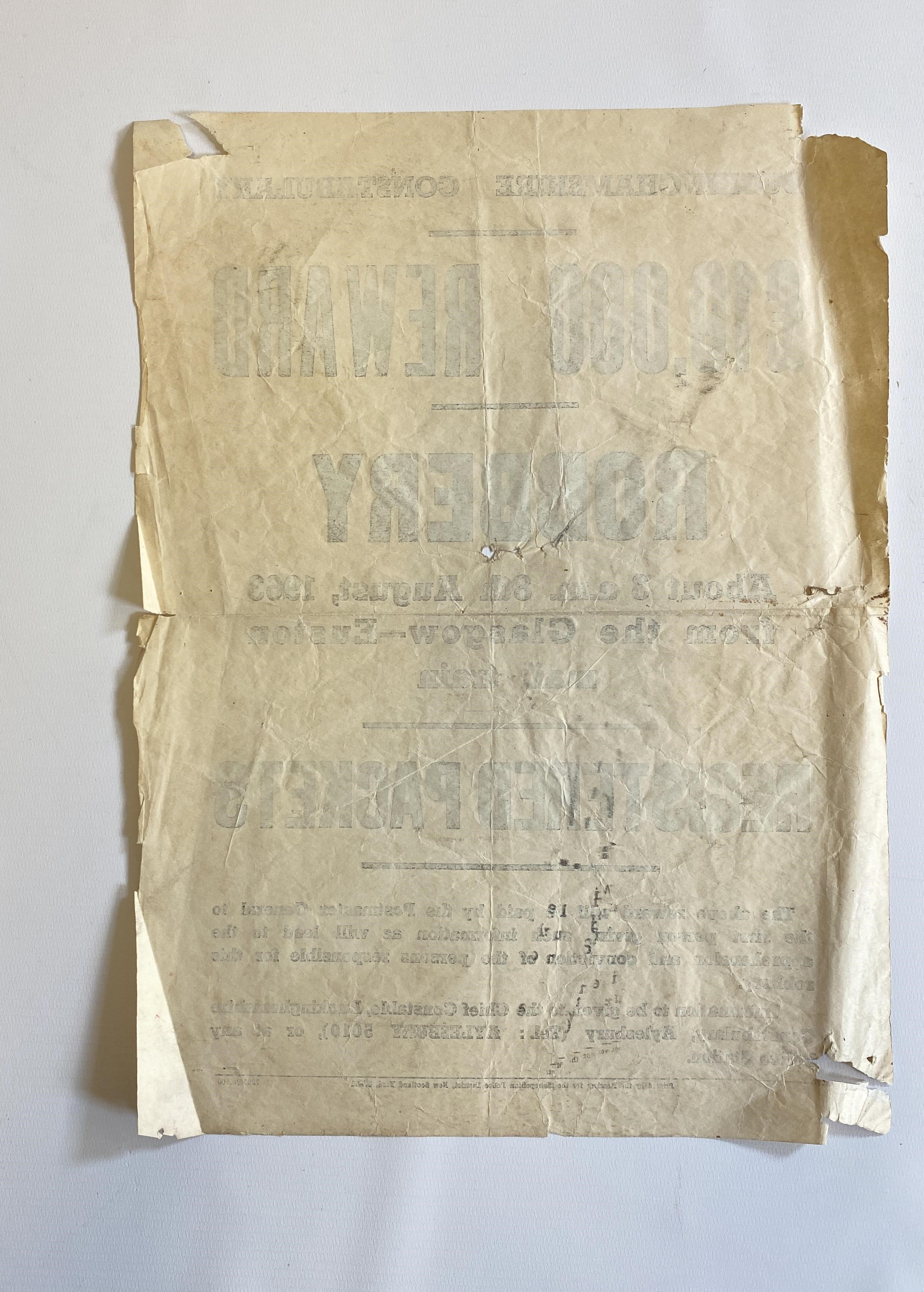 GREAT TRAIN ROBBERY '£10 Image