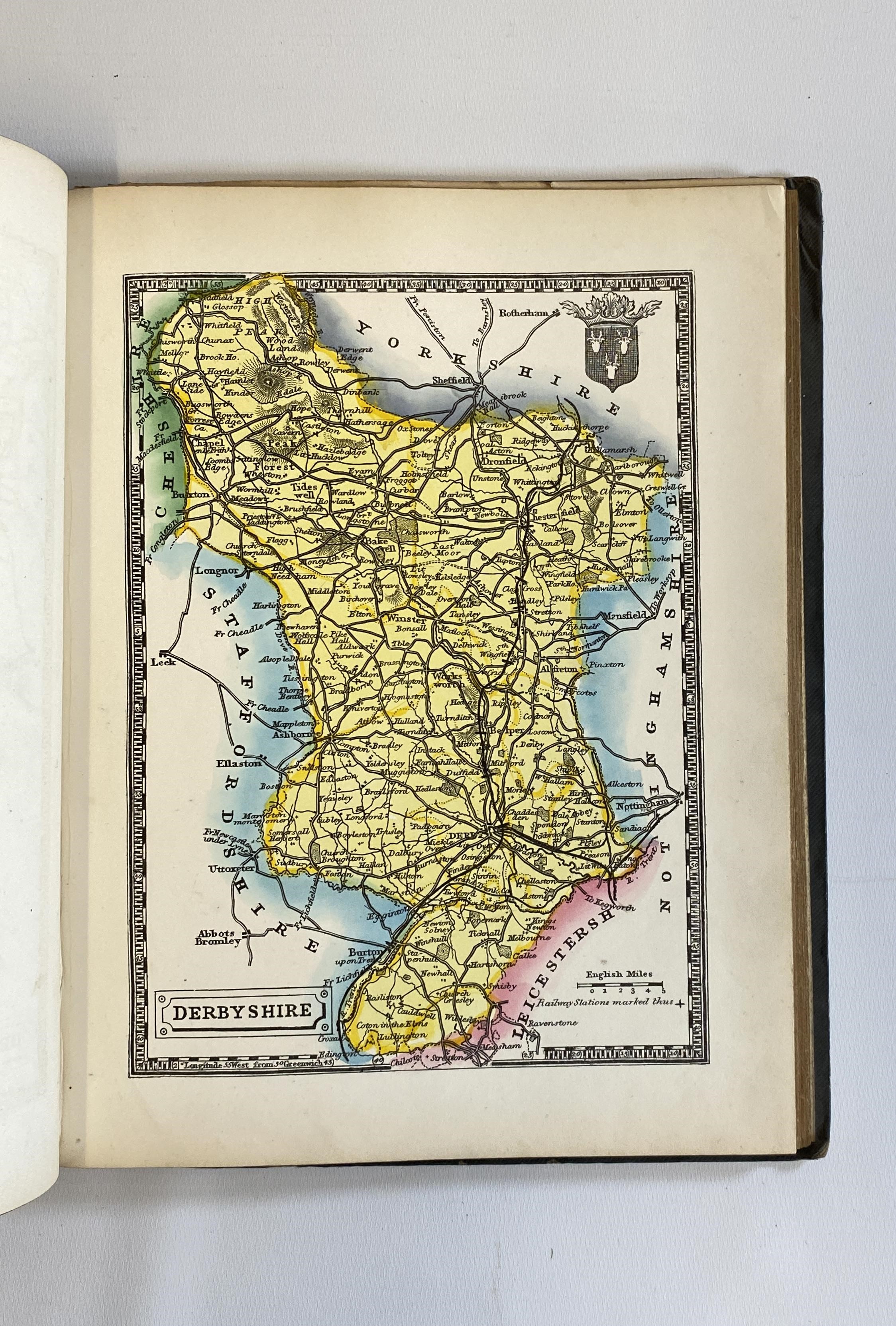 JOHNSONS ATLAS OF ENGLAND; WITH ALL THE RAILWAYS CONTAINING FORTY TWO MAPS OF THE COUNTIES AND Image