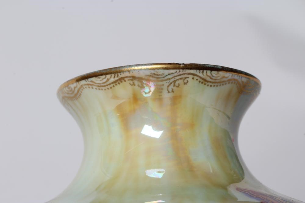 A WEDGWOOD BUTTERFLY LUSTRE VASE, 1930's, of rounded conical form printed with butterflies on a pale Image