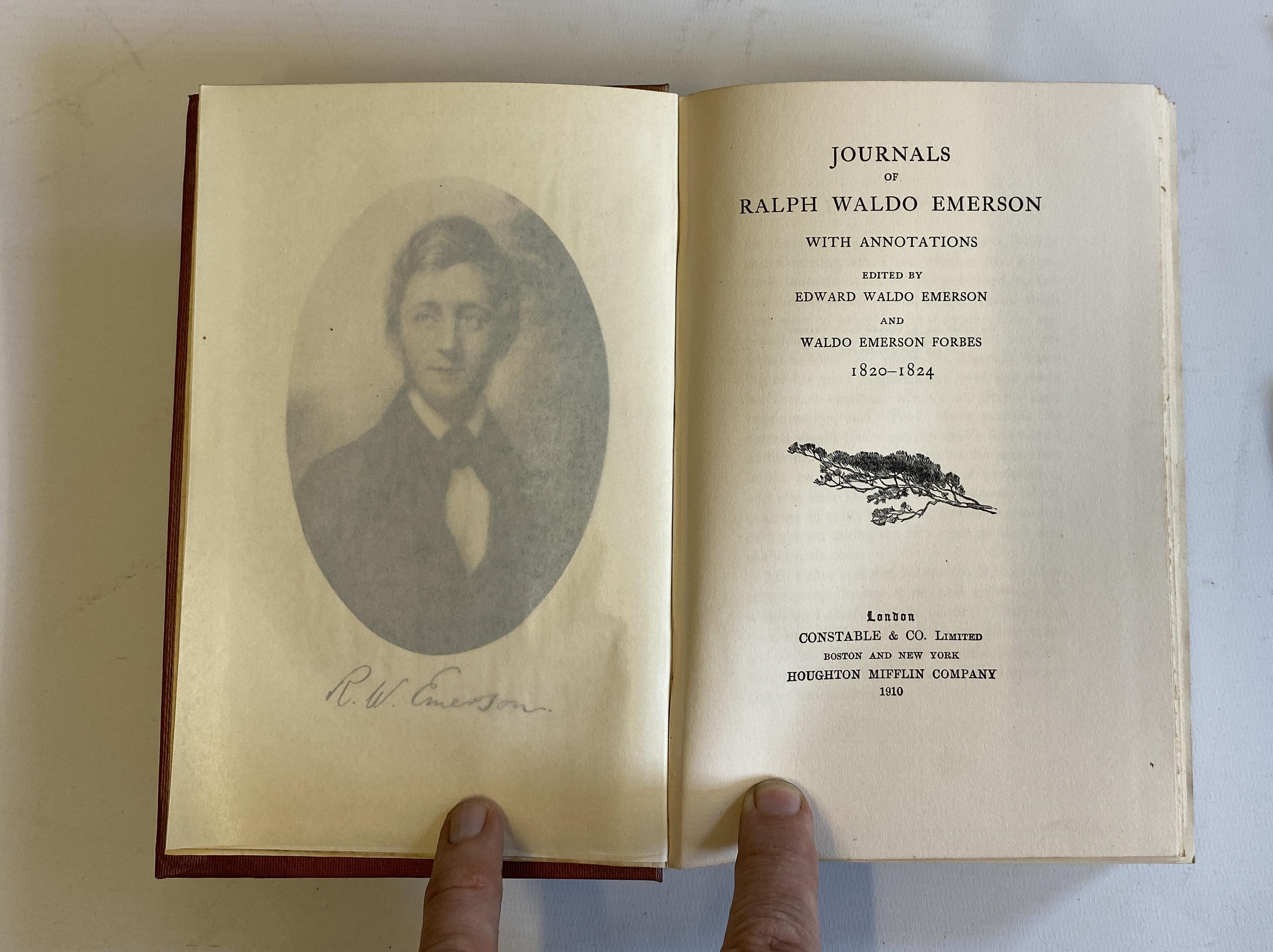 JOURNALS OF RALPH WALDO EMERSON WITH ANNOTATIONS, London, Constable and Co., 1910, 10 Volumes, crisp Image