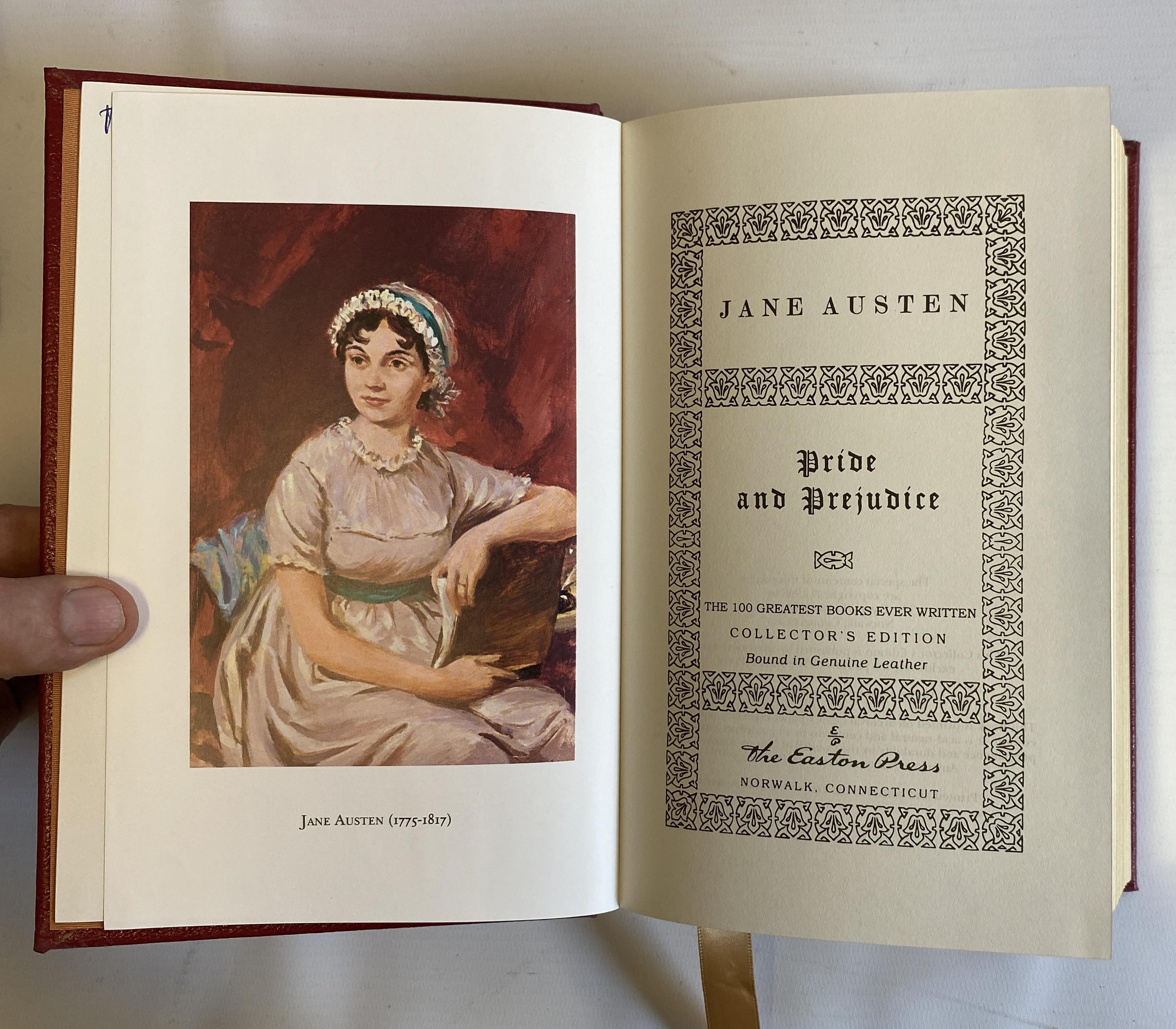 EASTON PRESS, Jane Austen Pride & Prejudice and Works, 6 Volumes, 1996, illustrated by C.E. and H.M. Image