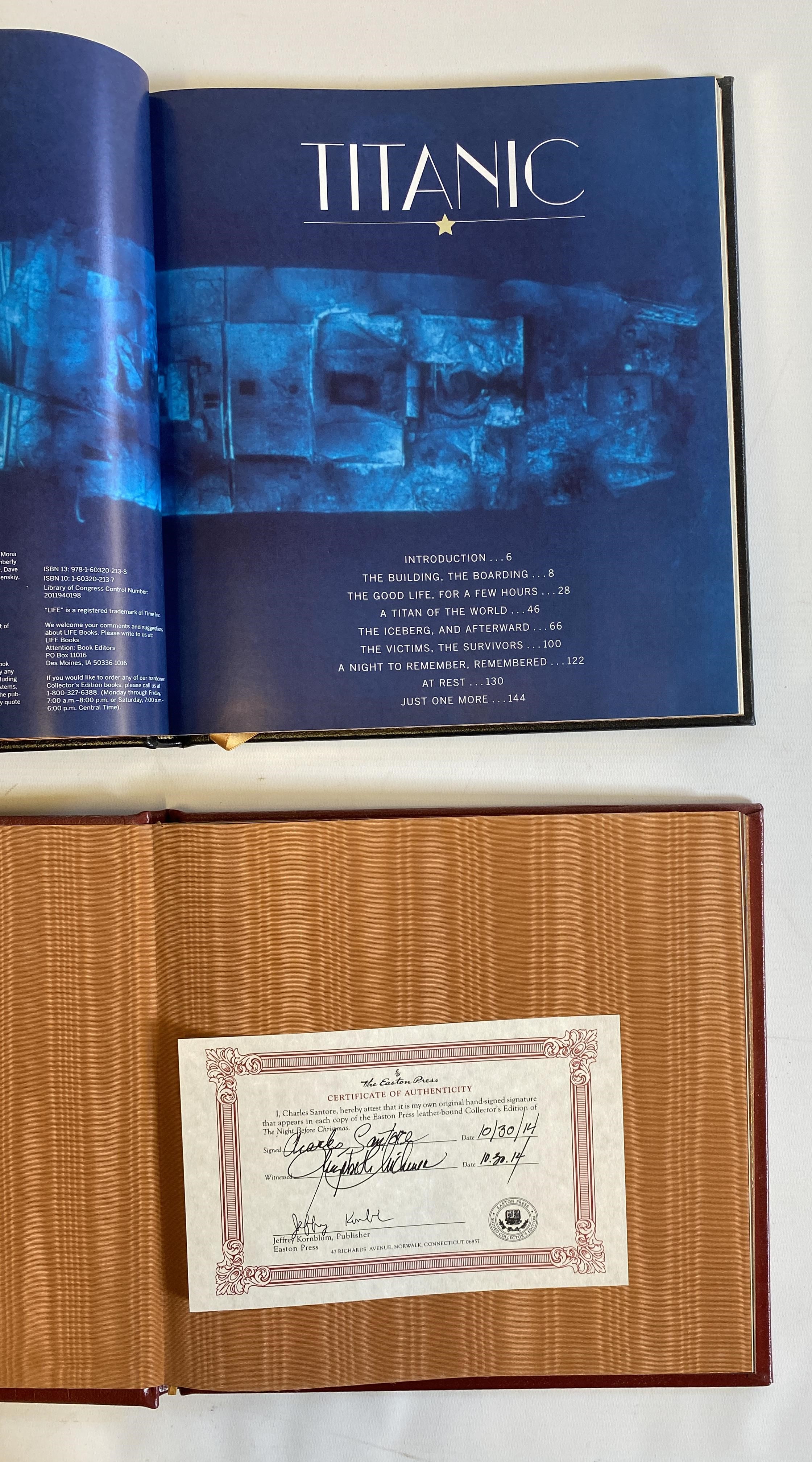 TITANIC: THE TRAGEDY THAT SHOOK THE WORLD, Time Life Books, 2012, bound in pictorial leather WITH Image