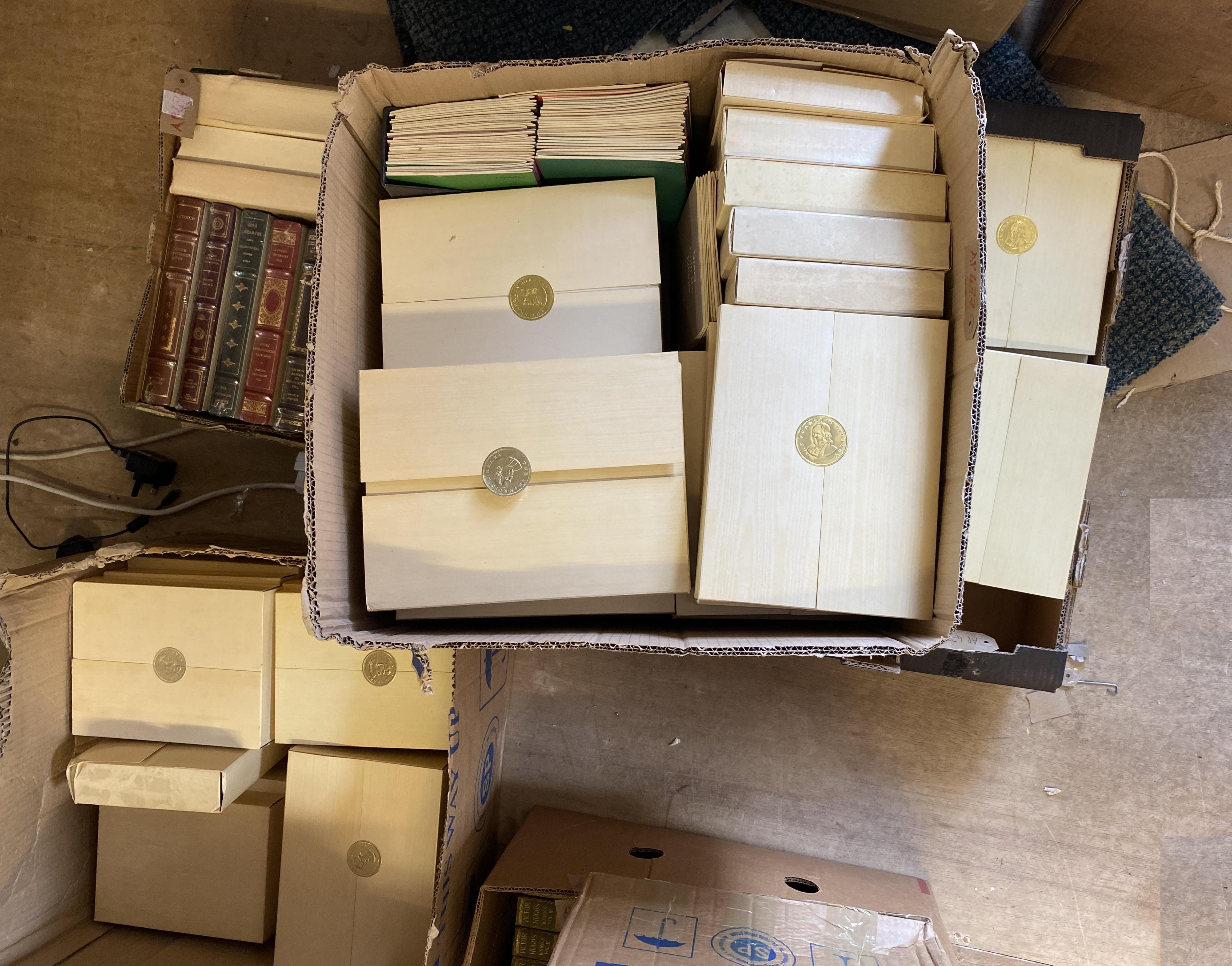 FRANKLIN LIBRARY around 80 volumes - four cartons - bound in two formats Image