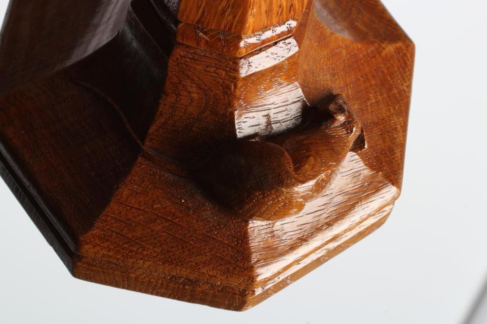 A ROBERT THOMPSON OAK TABLE LAMP Image