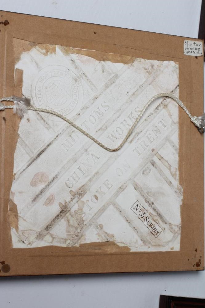 A SET OF SEVEN VICTORIAN MINTONS BRITISH BIRDS TILES designed by William Wise and printed in sepia Image