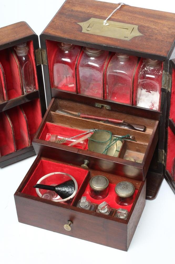 A MAHOGANY DOMESTIC MEDICINE CHEST Image