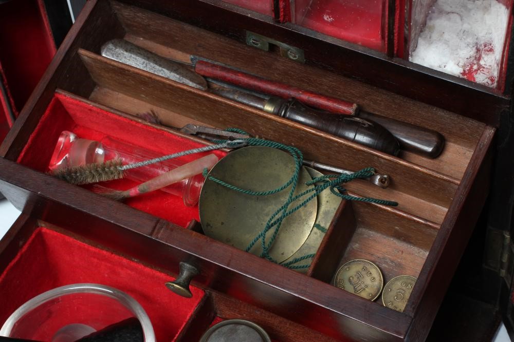 A MAHOGANY DOMESTIC MEDICINE CHEST Image
