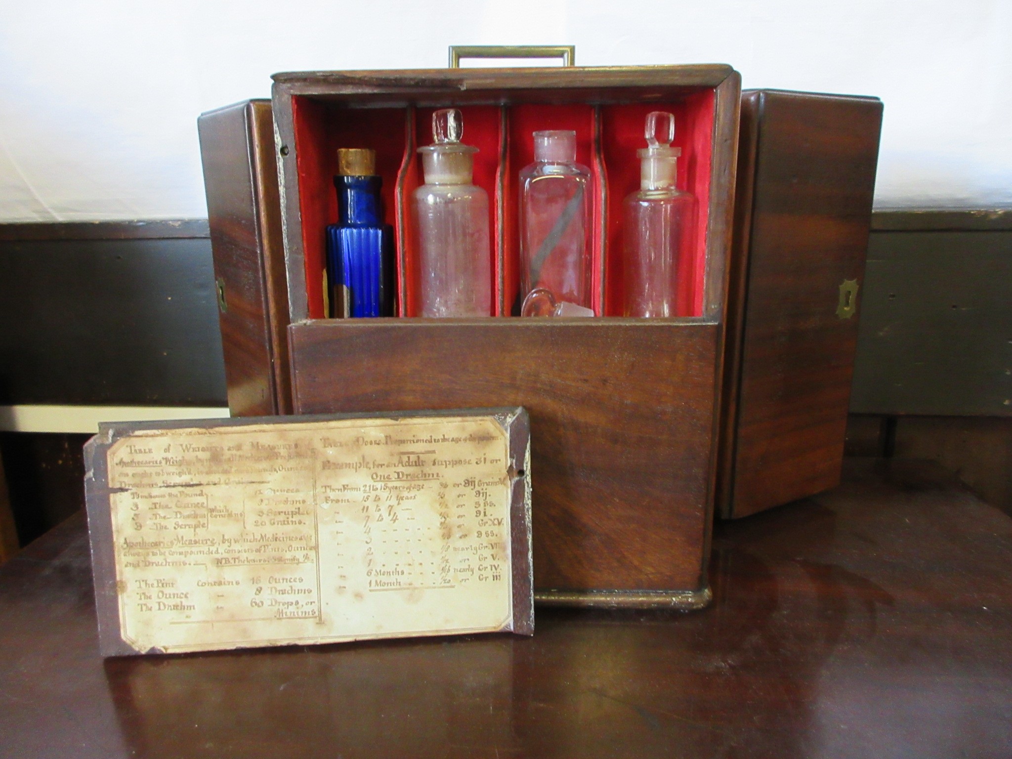 A MAHOGANY DOMESTIC MEDICINE CHEST Image