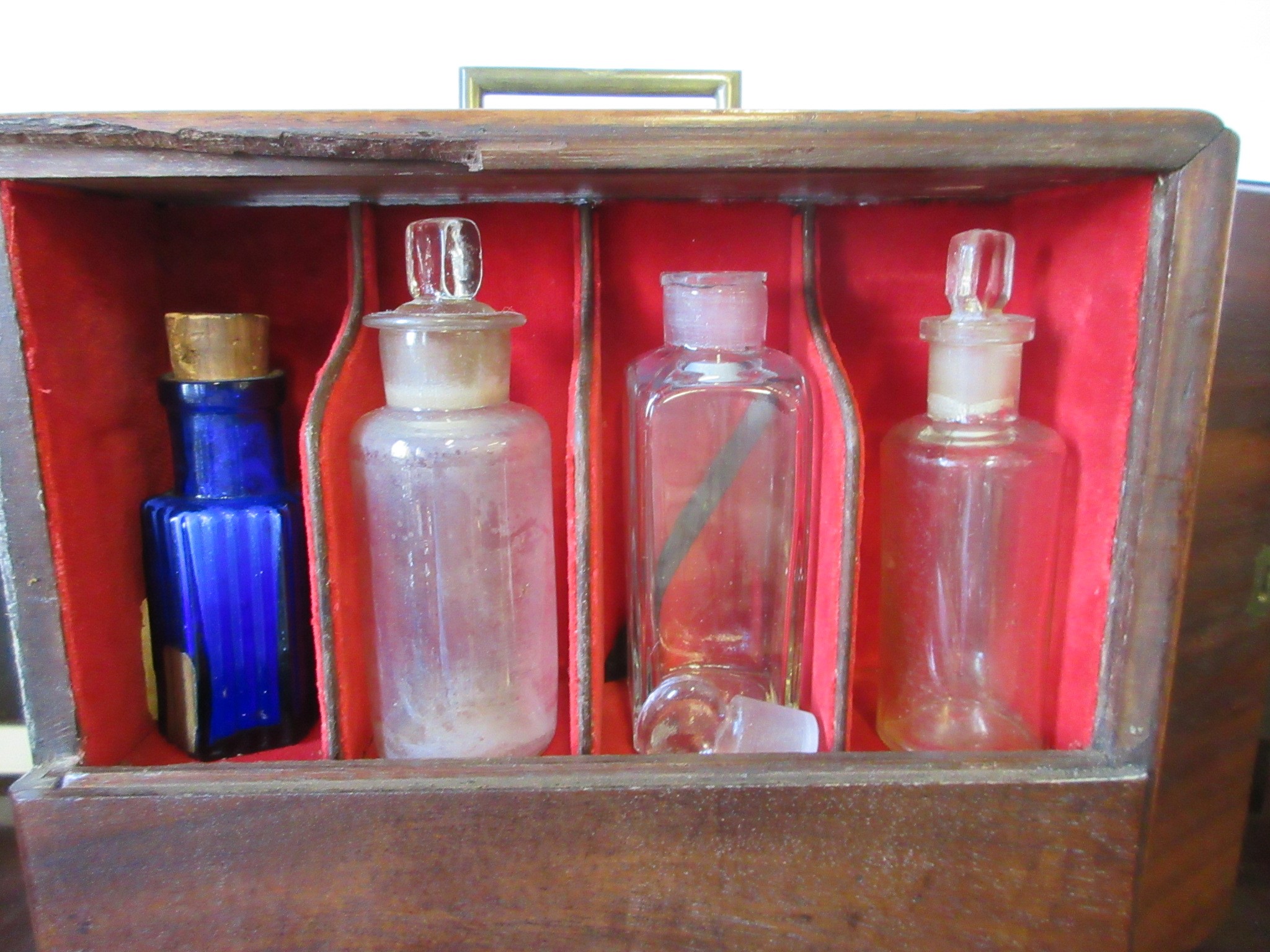 A MAHOGANY DOMESTIC MEDICINE CHEST Image