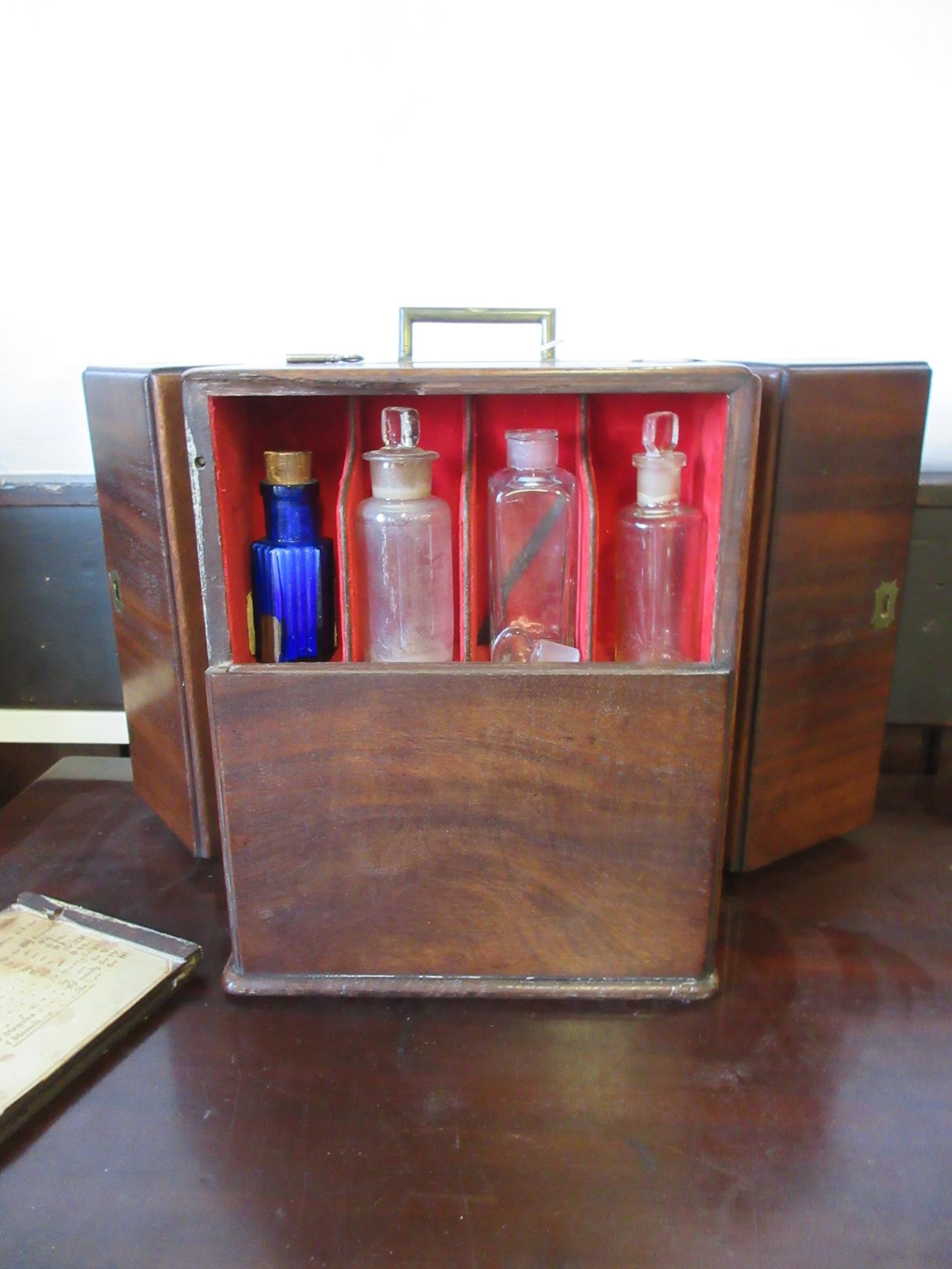 A MAHOGANY DOMESTIC MEDICINE CHEST Image