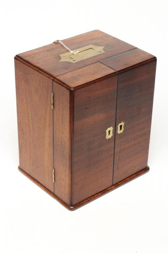 A MAHOGANY DOMESTIC MEDICINE CHEST Image
