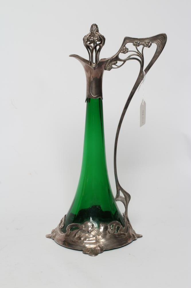 AN ART NOUVEAU WMF CLARET JUG AND STOPPER Image