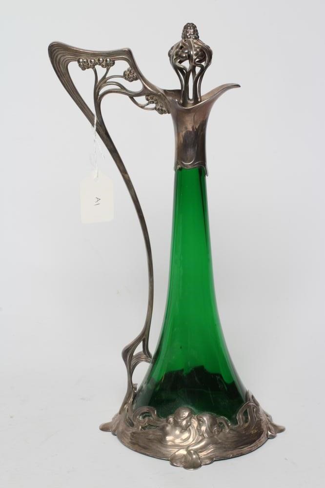 AN ART NOUVEAU WMF CLARET JUG AND STOPPER Image