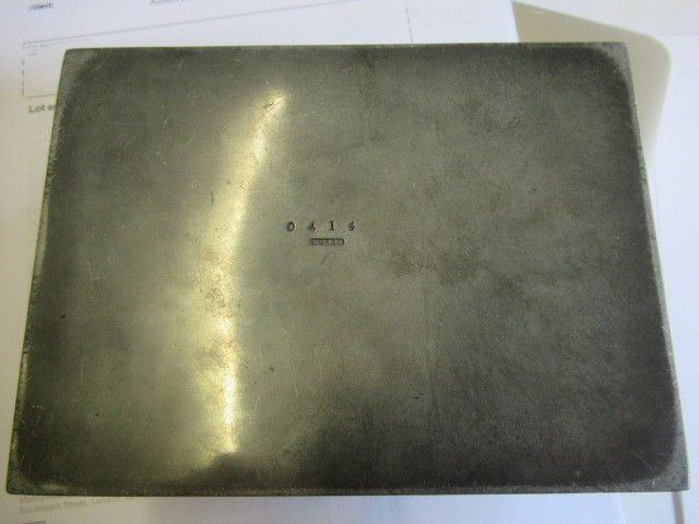 A TUDRIC PEWTER BRIDGE CARD BOX of plain oblong form Image