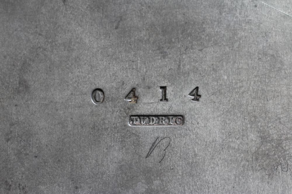 A TUDRIC PEWTER BRIDGE CARD BOX of plain oblong form Image