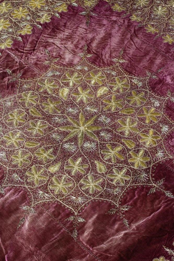 A CONTINENTAL PURPLE VELVET COVER Image