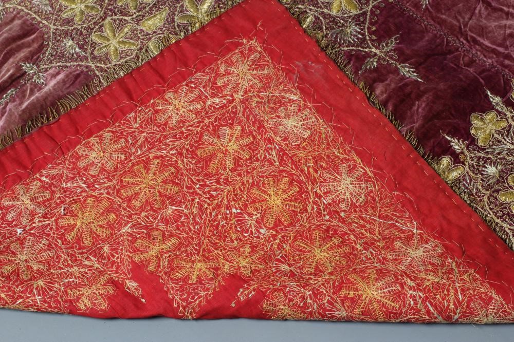 A CONTINENTAL PURPLE VELVET COVER Image