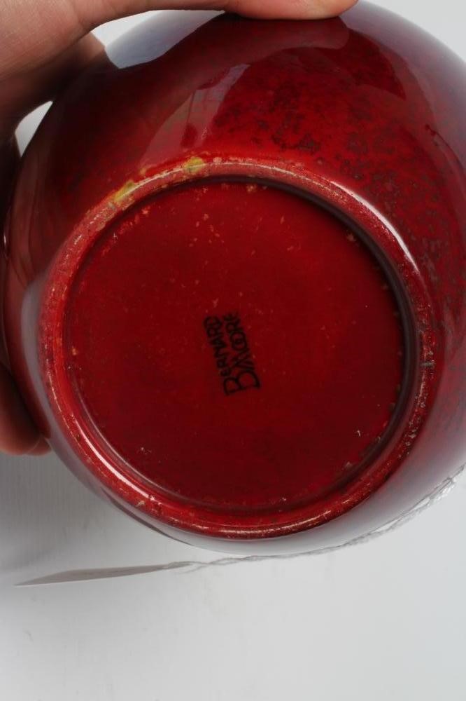 A BERNARD MOORE EARTHENWARE JAR, early 20th century, of ovoid form with dark crystalline shoulders Image