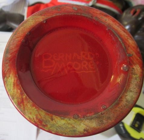 A BERNARD MOORE EARTHENWARE VASE, early 20th century, of rounded conical form on a spreading foot, Image