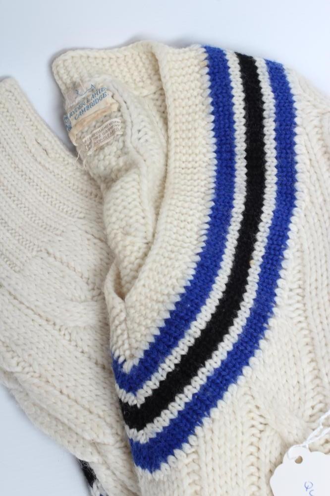CAMBRIDGE CRICKET MEMORABILIA owned by Richard Hutton, comprising two Cambridge 1st XI sweaters and Image