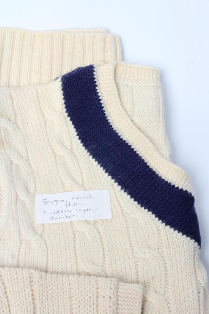 MIDDLESEX CRICKET MEMORABILIA owned by Benjamin Leonard Hutton, comprising a Captain's sweater, two Image