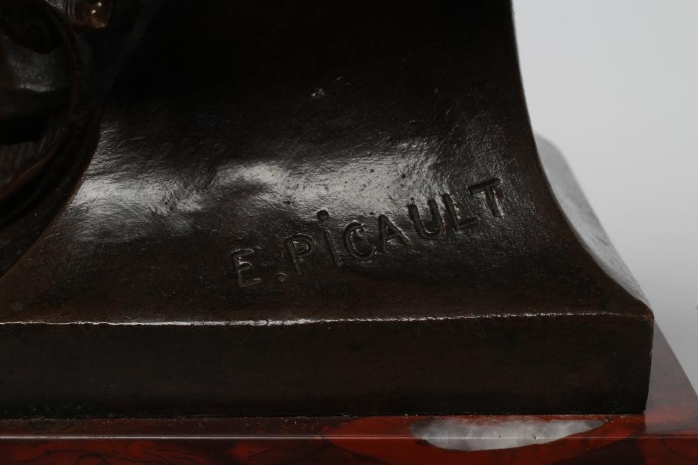 EMILE LOUIS PICAULT (1833-1915) A bronze bust of André Ernest Modeste Grétry (1741-1813), signed and Image