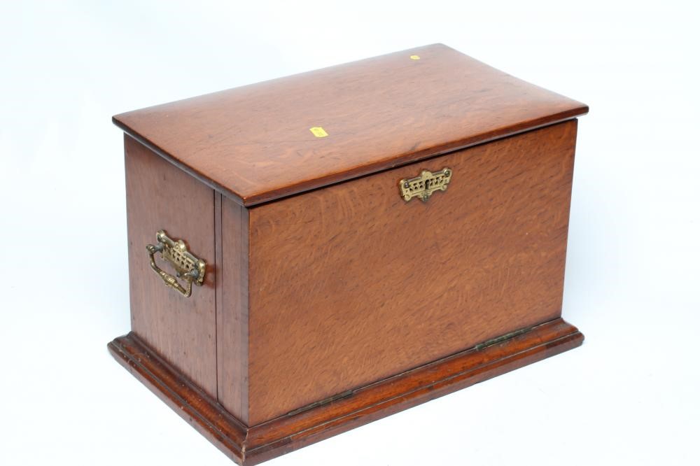 A VICTORIAN OAK CORRESPONDENCE BOX Image