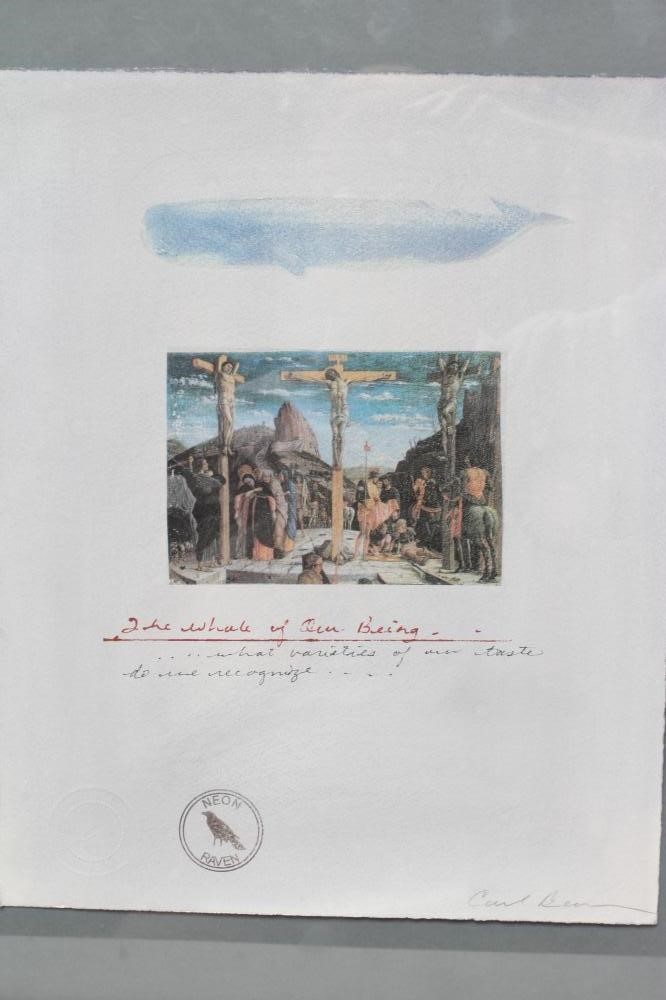 CARL BEAM (1943-2005) The Whale of our Being, signed in pencil lower right, estate stamp lower left, Image