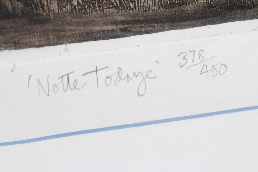 GRAHAM CLARKE (b.1941) Notte Todaye, signed, numbered 378/400 and inscribed with title in pencil, Image