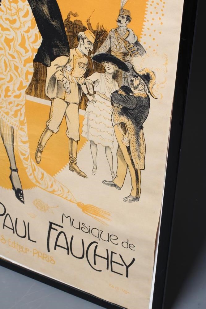 CLERICE FRÈRES 'Ni Veuve, Ni Joyeuse', poster, lithograph in colours, 47" x 30", framed and glazed Image