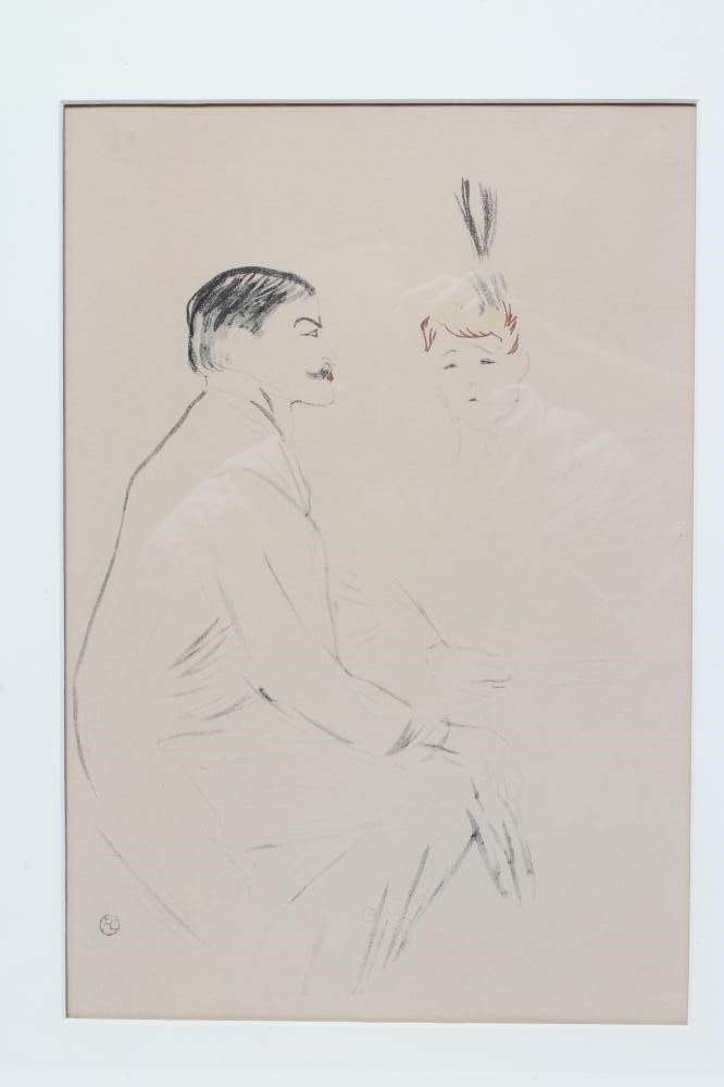 HENRI DE TOULOUSE-LAUTREC (1864-1901) Lucien Guitry et Jeanne Granier, artists in plate monogram Image
