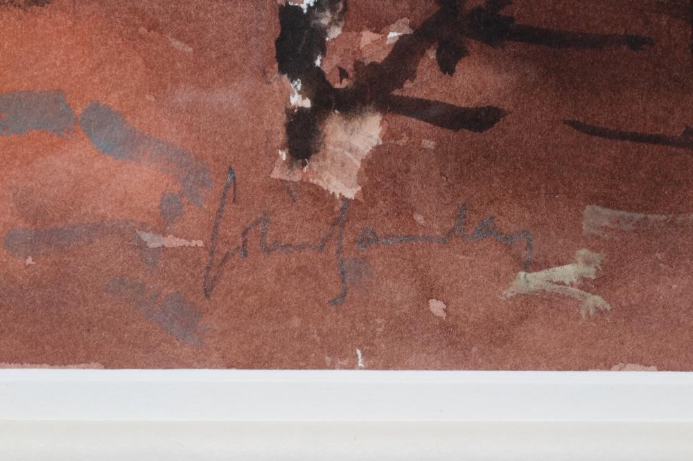 JOHN YARDLEY (b.1933) Country House Interior, signed lower right, watercolour over pencil, 13" x 18 Image