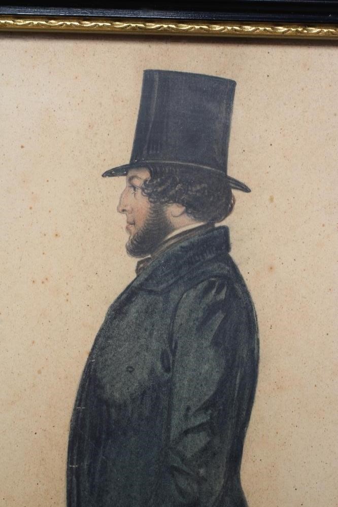 RICHARD DIGHTON (1795-1880) Portrait of a Bearded Gentleman holding a cane, watercolour over pencil, Image