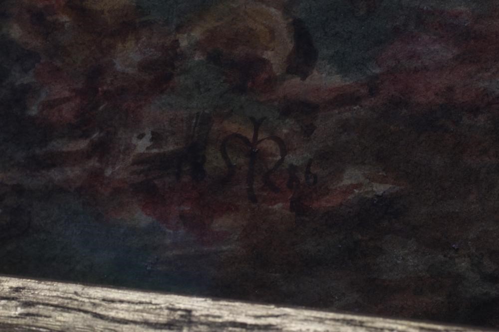 BRITISH SCHOOL (Late 19th Century) A Woodland Scene in the Pre-Raphaelite style, watercolour, 28" x Image