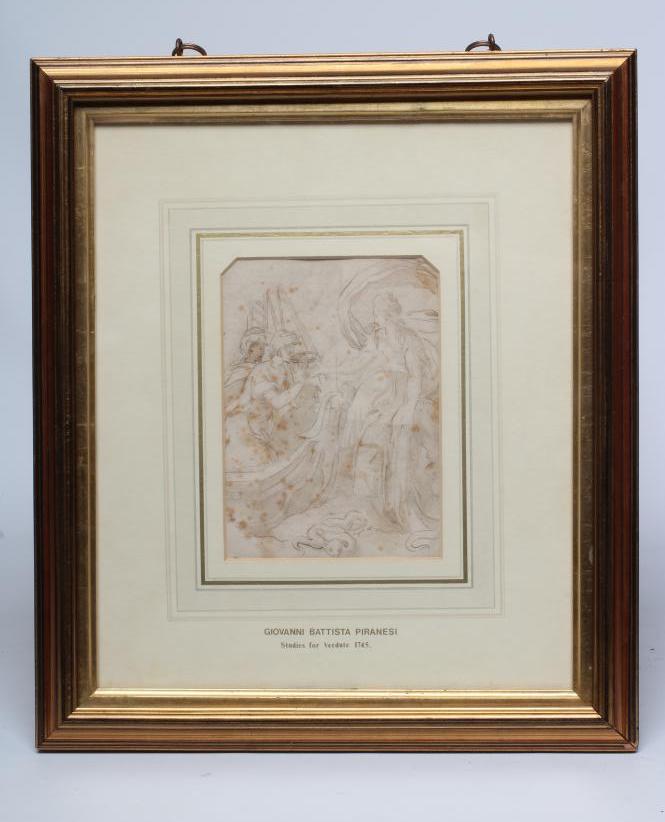 FOLLOWER OF GIOVANNI BATTISTA PIRANESI (1720-1778) Studies for the Verdute, a pair, pen and ink, Image