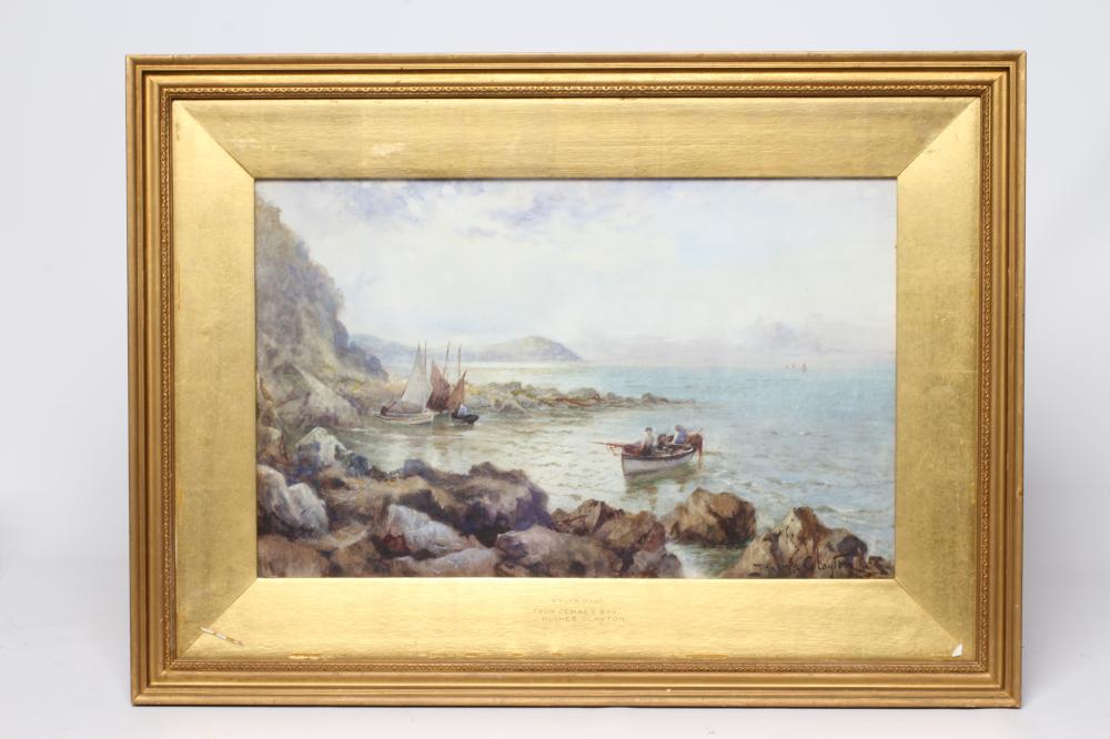 JOSEPH HUGHES CLAYTON (Act. 1891-1929) Wylfa Head from Cemaes Bay, signed lower right, watercolour, Image